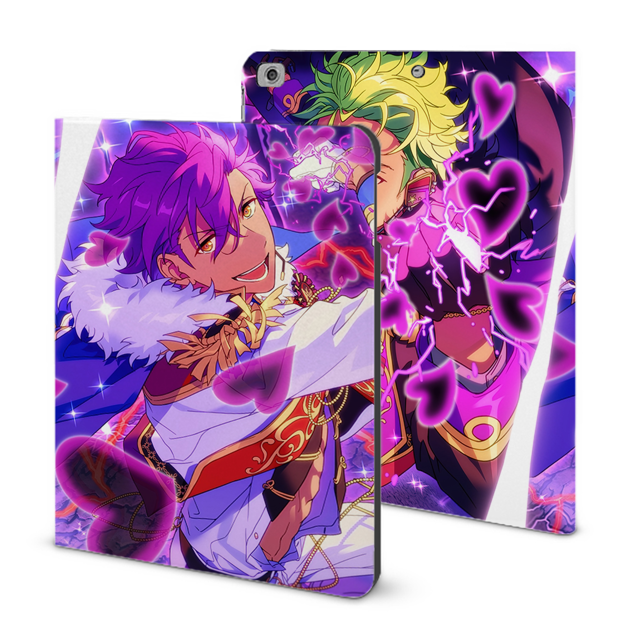 （画像用） あんさんぶるスターズ! Ensemble Stars IPad ケース ブック型 PUレザー TPU 耐衝撃 軽量 薄型 ペン収納なし 全面保護 IPad 各モデル対応